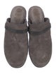 Brunello Cucinelli Suede Crystal Embellishments Mules