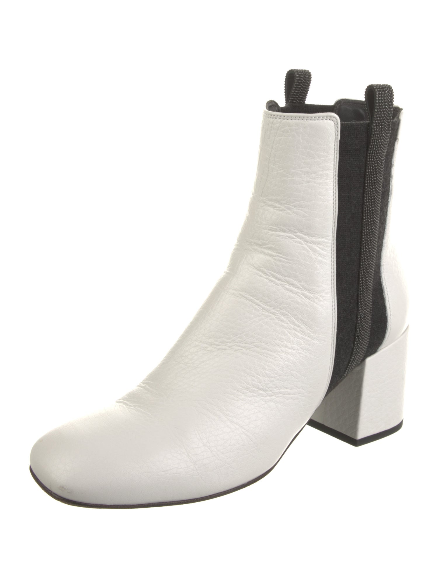 Brunello Cucinelli Monili Leather Chelsea Boots
