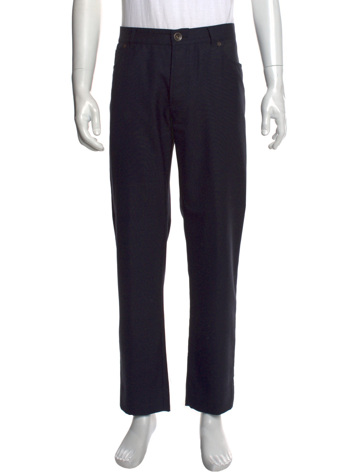 Salvatore Ferragamo Virgin Wool Pants w/ Tags - Black, 12.25