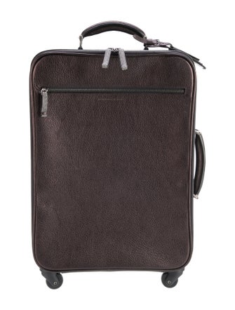 Brunello Cucinelli Leather Rolling Suitcase
