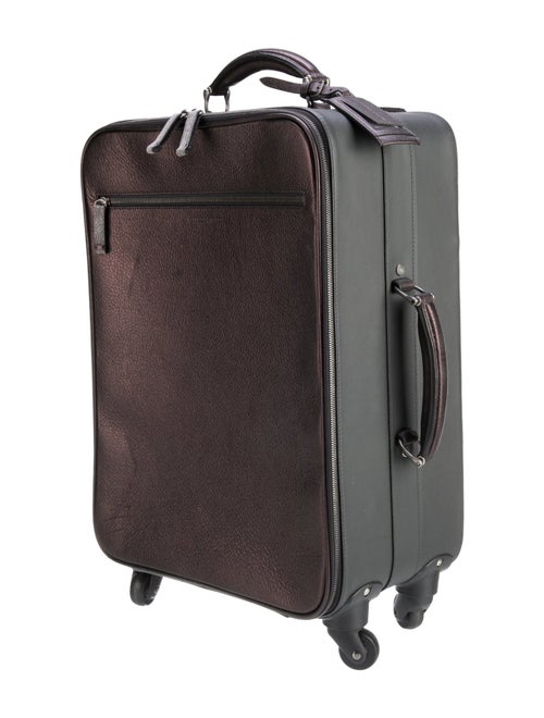 Brunello Cucinelli Leather Rolling Suitcase