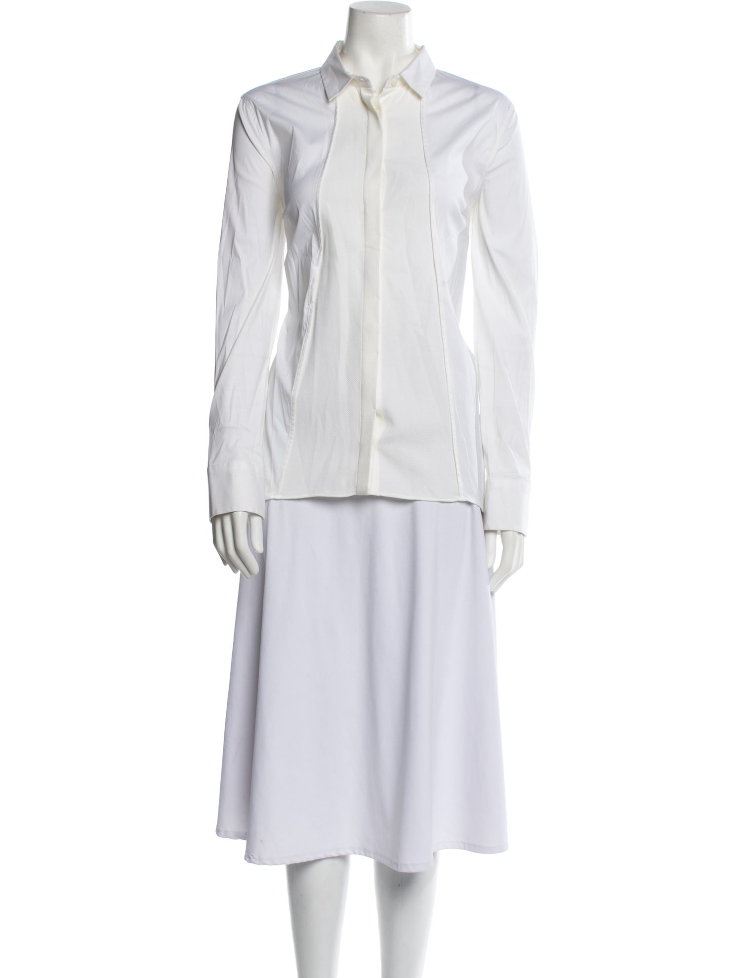 Brunello Cucinelli Long Sleeve Button-Up Top