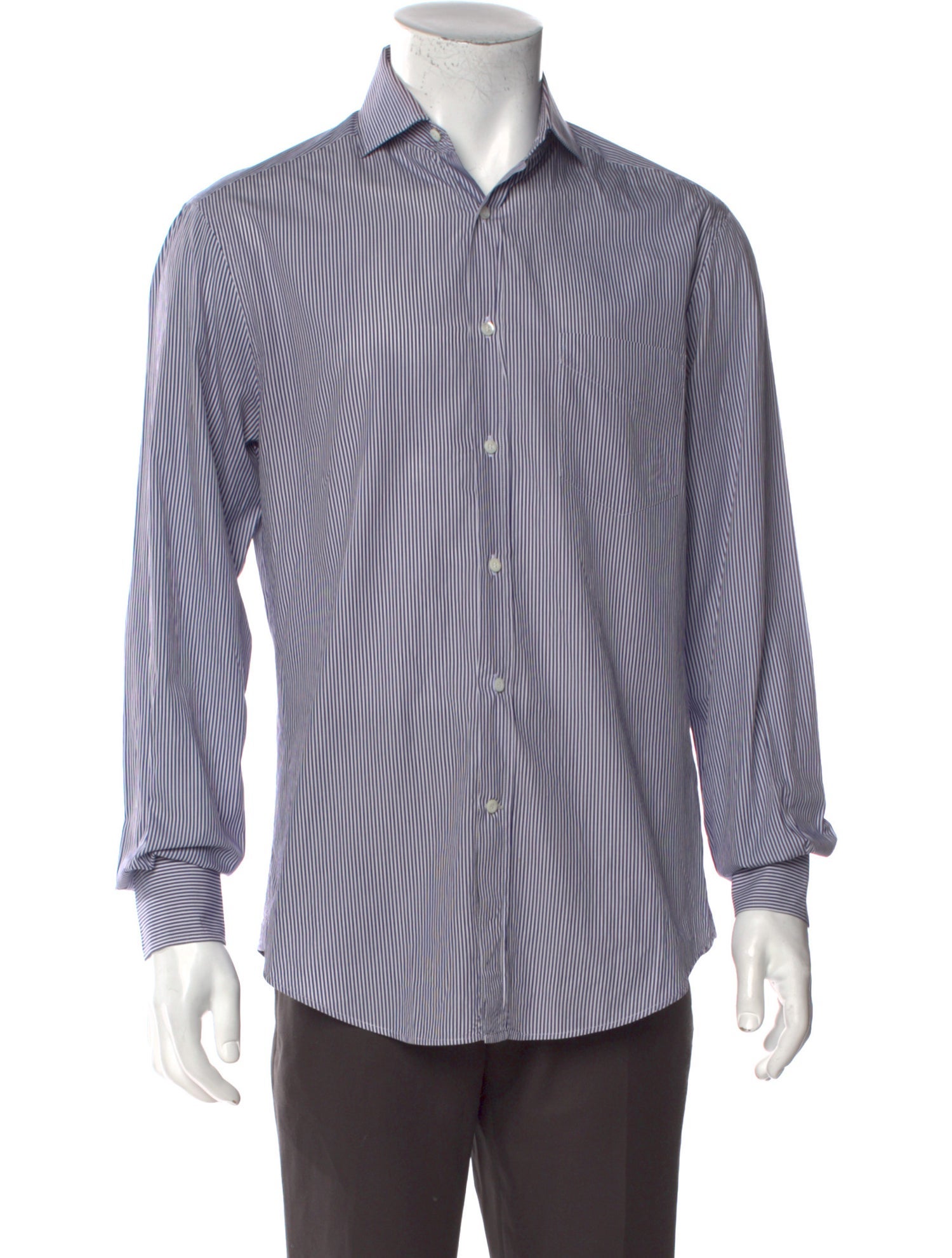 Brunello Cucinelli Striped Long Sleeve Shirt