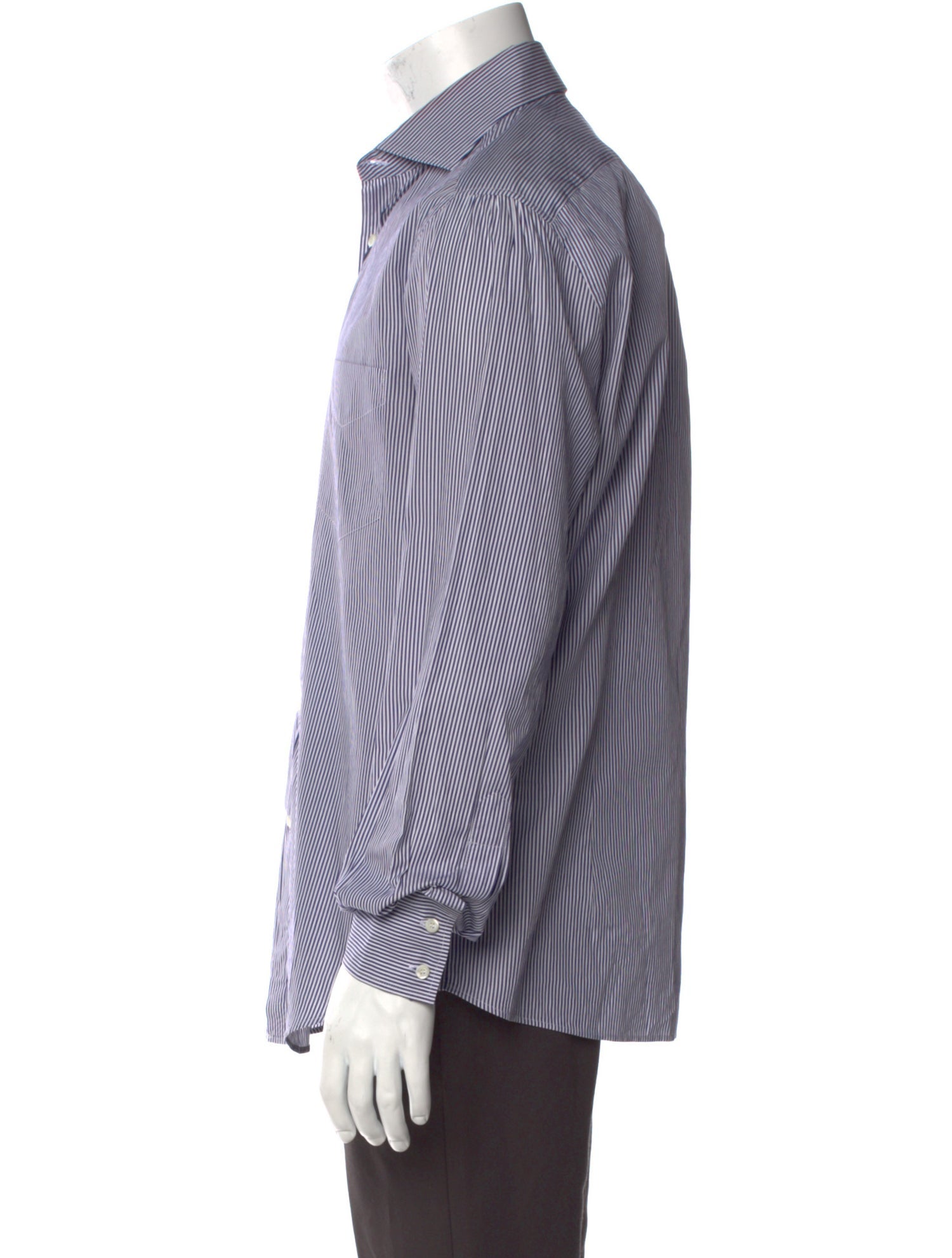 Brunello Cucinelli Striped Long Sleeve Shirt