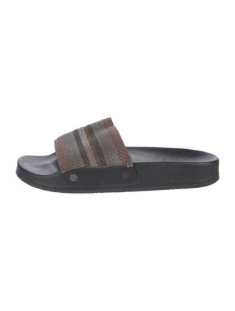 Brunello Cucinelli Monili Leather Slides