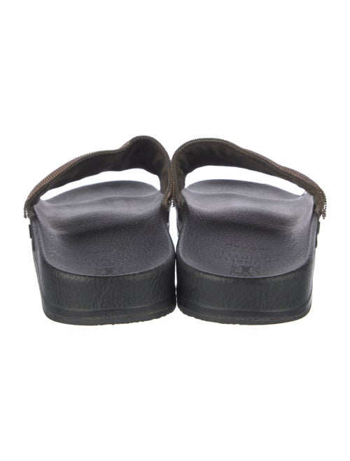 Brunello Cucinelli Monili Leather Slides