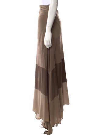 Brunello Cucinelli Silk Long Skirt