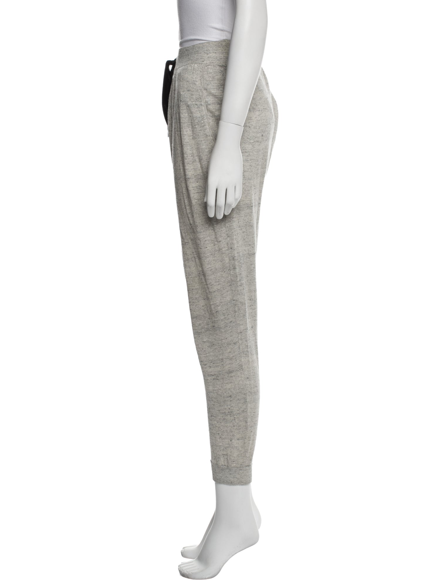 Brunello Cucinelli Linen Glitter Accents Sweatpants