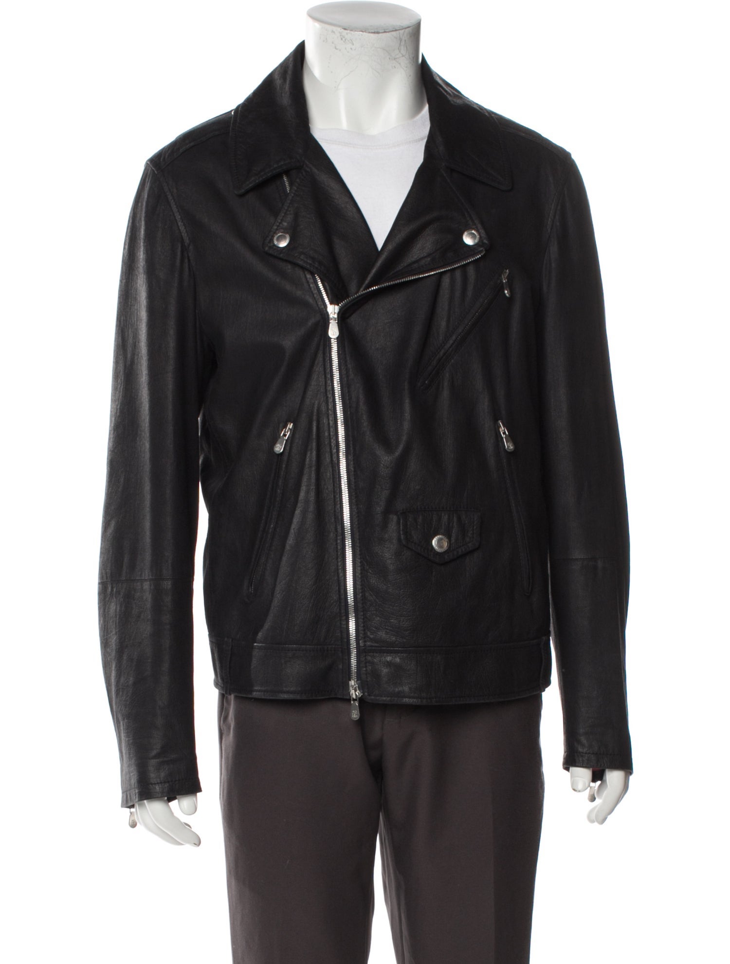Brunello Cucinelli Leather Moto Jacket