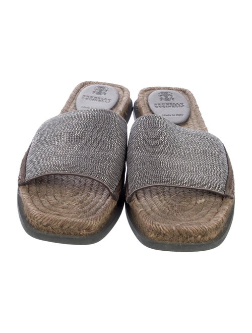 Brunello Cucinelli Monili Suede Espadrilles