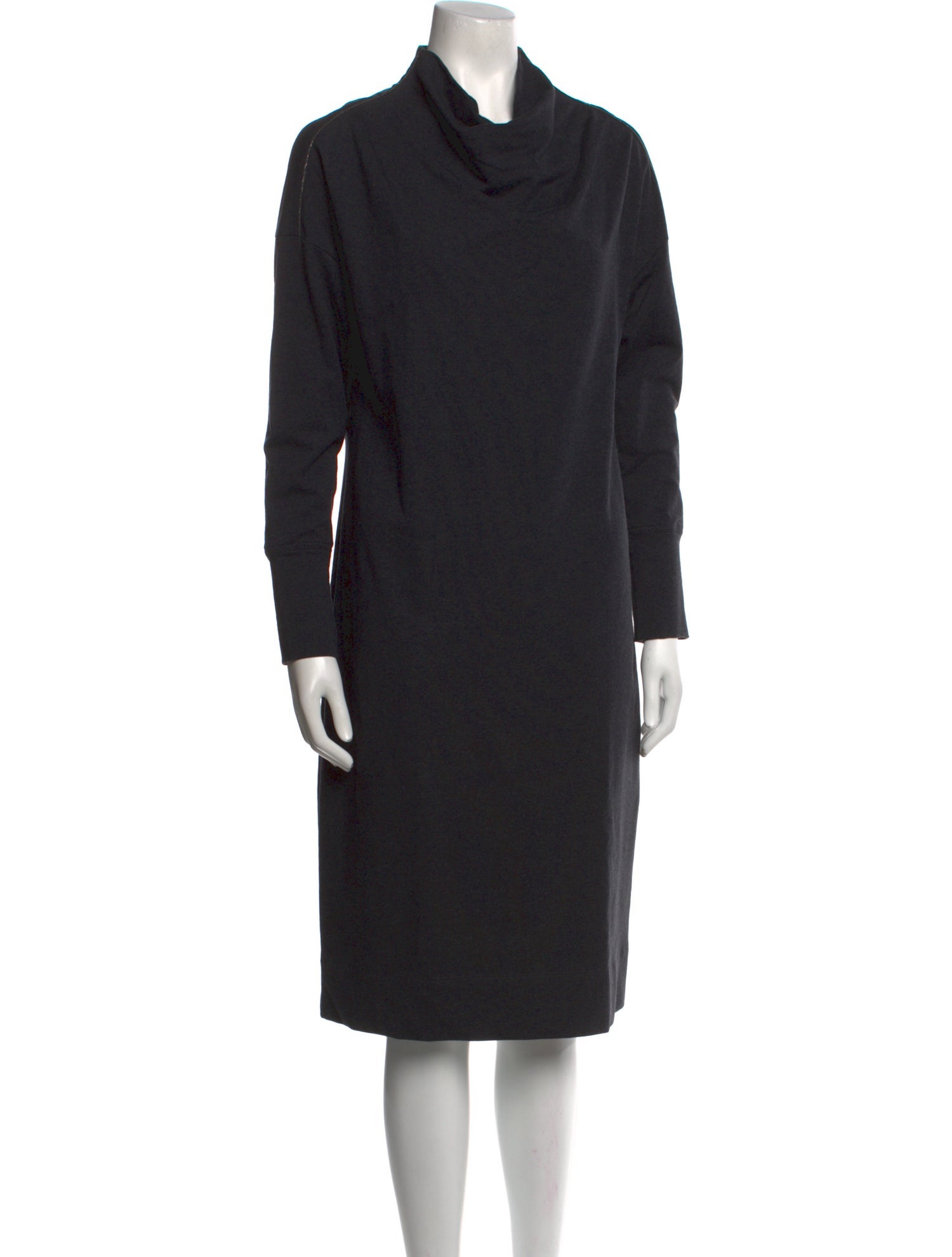 Brunello Cucinelli Cowl Neck Midi Length Dress