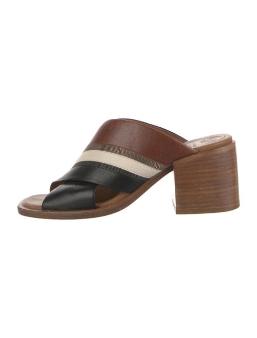 Brunello Cucinelli Leather Printed Slides