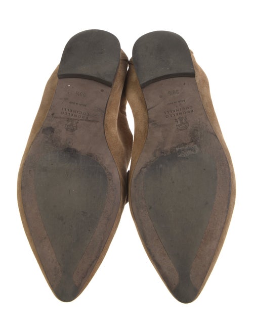 Brunello Cucinelli Suede Beaded Accents Loafers