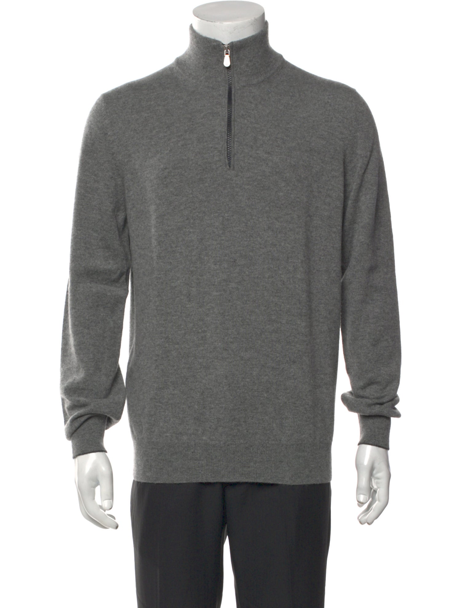 Brunello Cucinelli Cashmere Mock Neck Polo Sweater