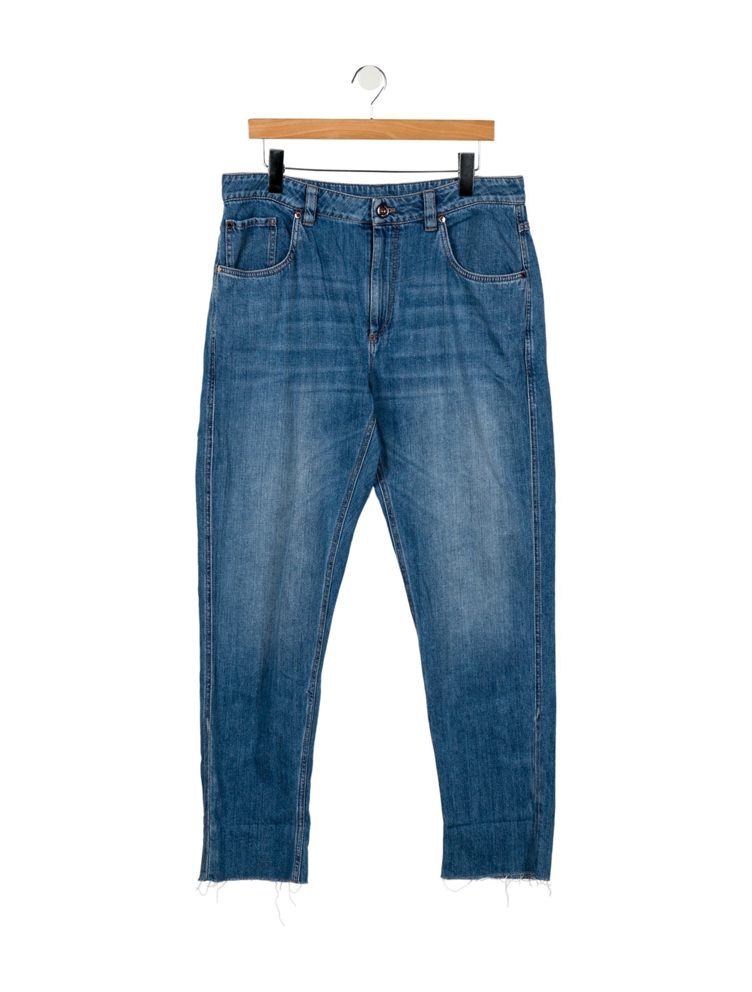 Brunello Cucinelli Mid-Rise Straight Leg Jeans