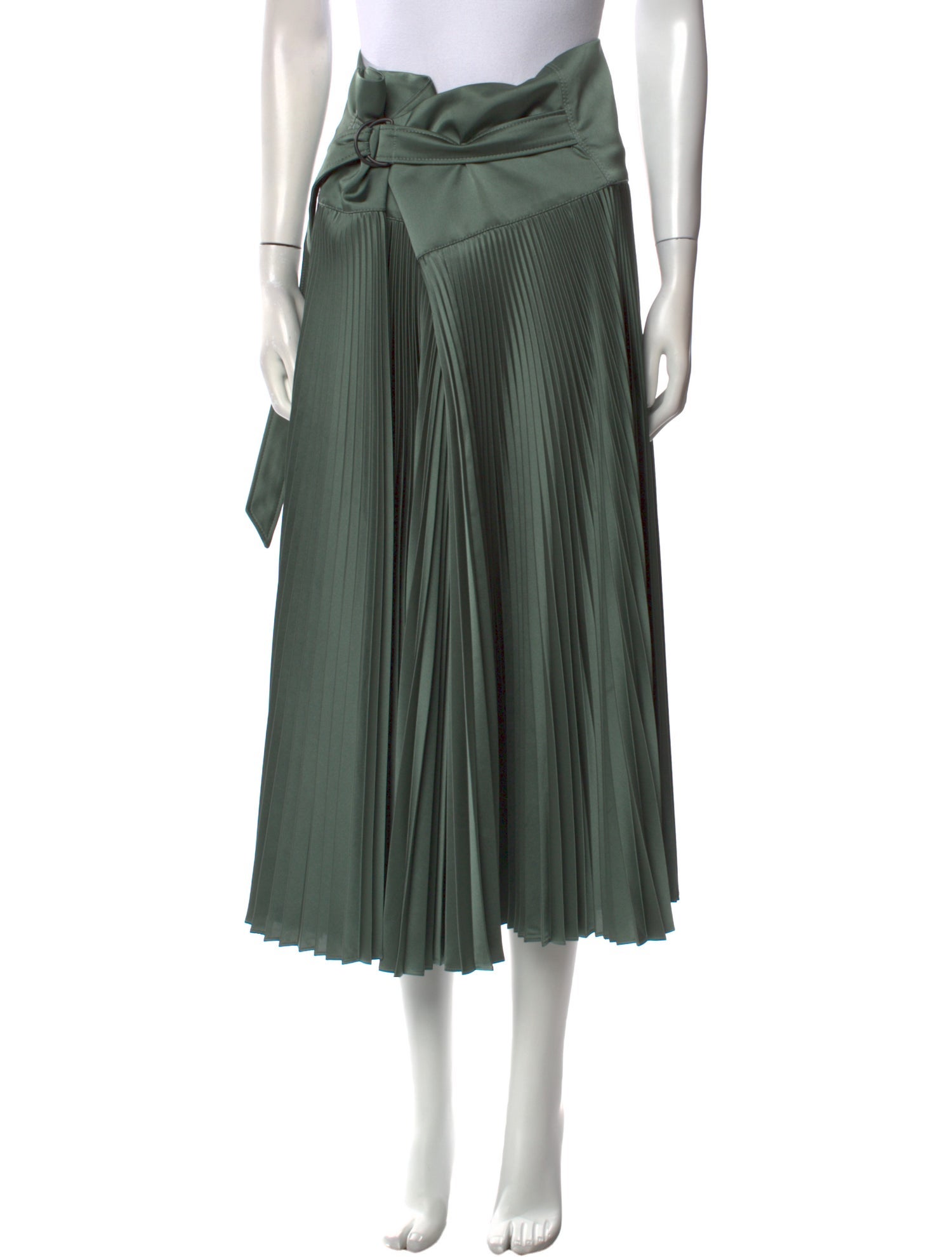 Brunello Cucinelli Pleated Accents Midi Length Skirt