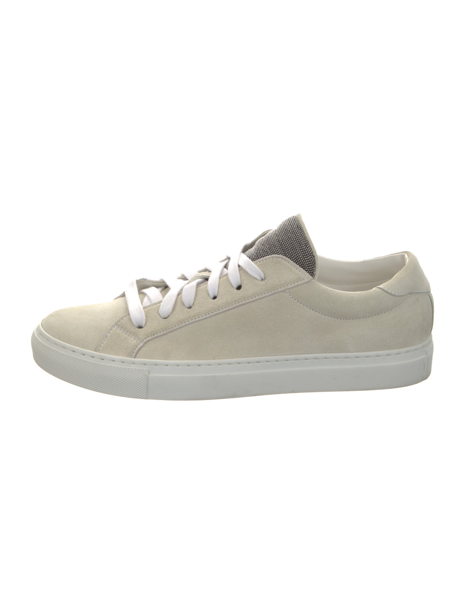 Brunello Cucinelli Suede Colorblock Pattern Sneakers