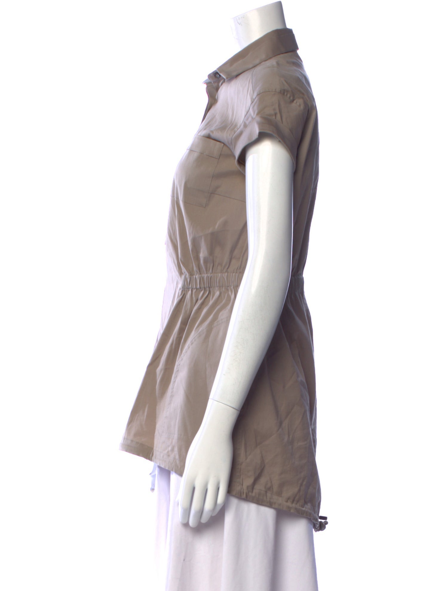 Brunello Cucinelli Short Sleeve Button-Up Top