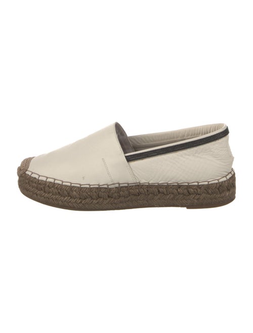 Brunello Cucinelli Monili Leather Espadrilles