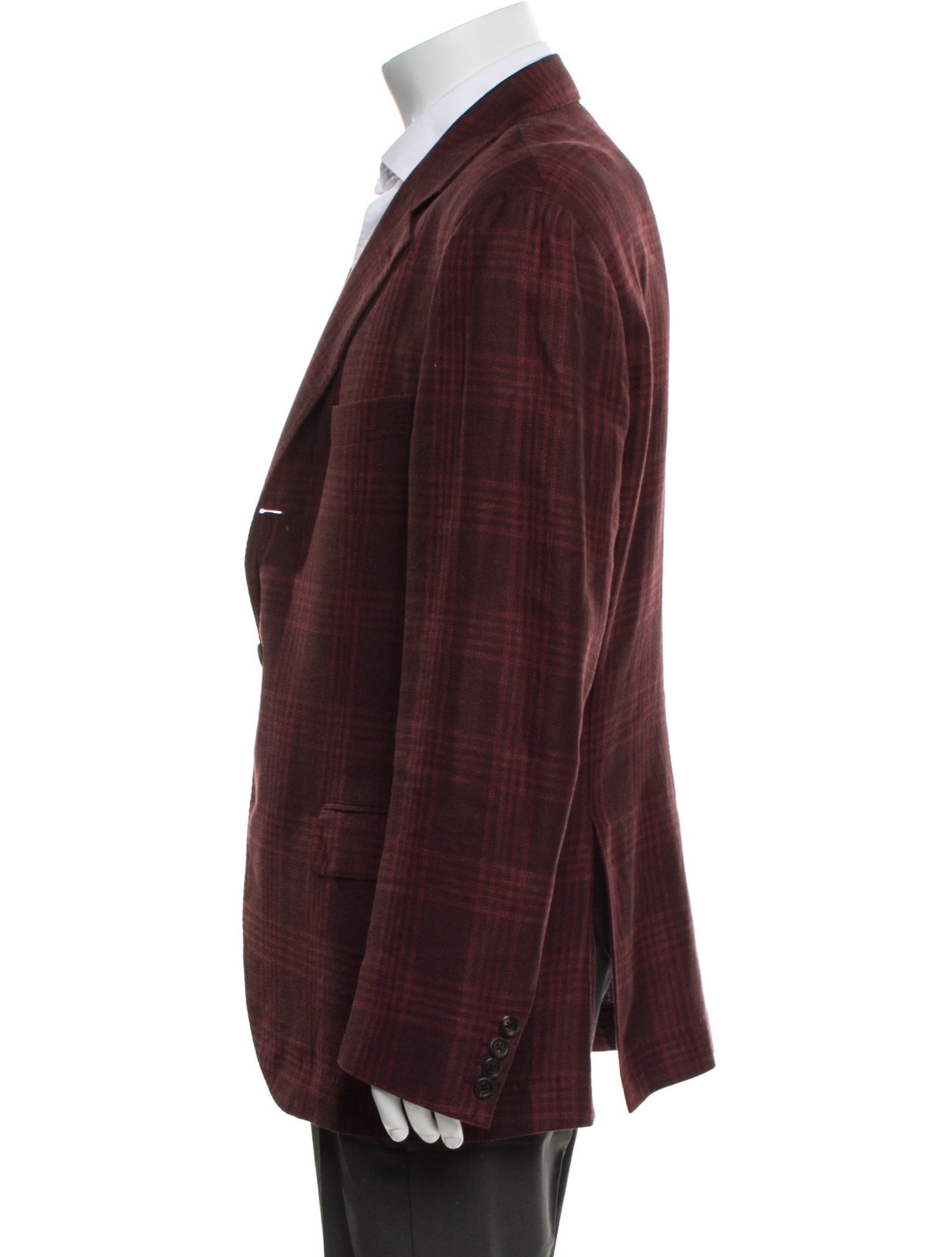 Brunello Cucinelli Linen Plaid Print Blazer