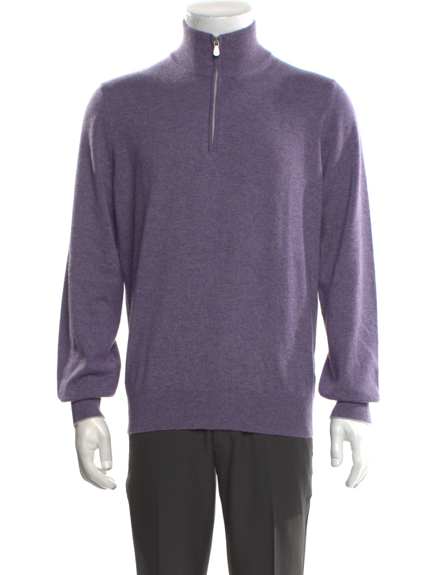 Brunello Cucinelli Cashmere Mock Neck Polo Sweater