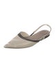 Brunello Cucinelli Leather Slingback Flats