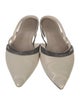 Brunello Cucinelli Leather Slingback Flats