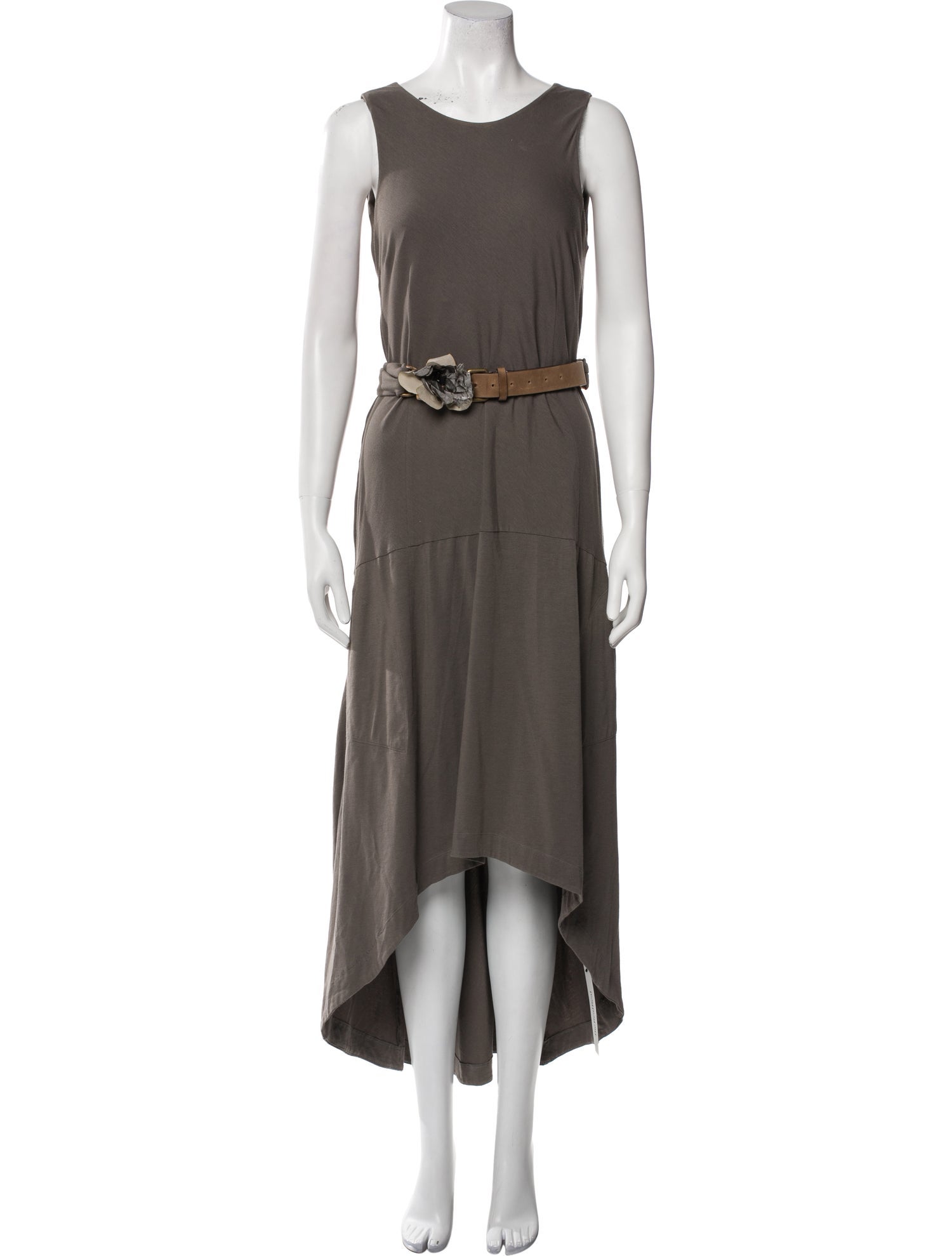 Brunello Cucinelli Scoop Neck Long Dress