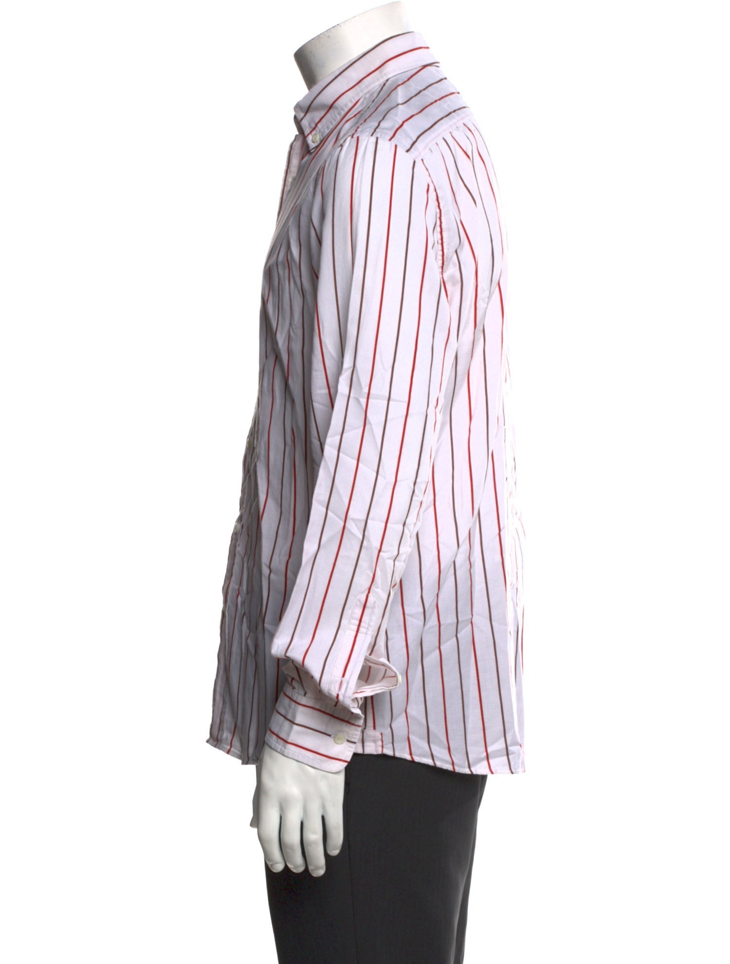 Brunello Cucinelli Striped Long Sleeve Dress Shirt