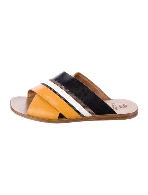Brunello Cucinelli Monili Leather Slides