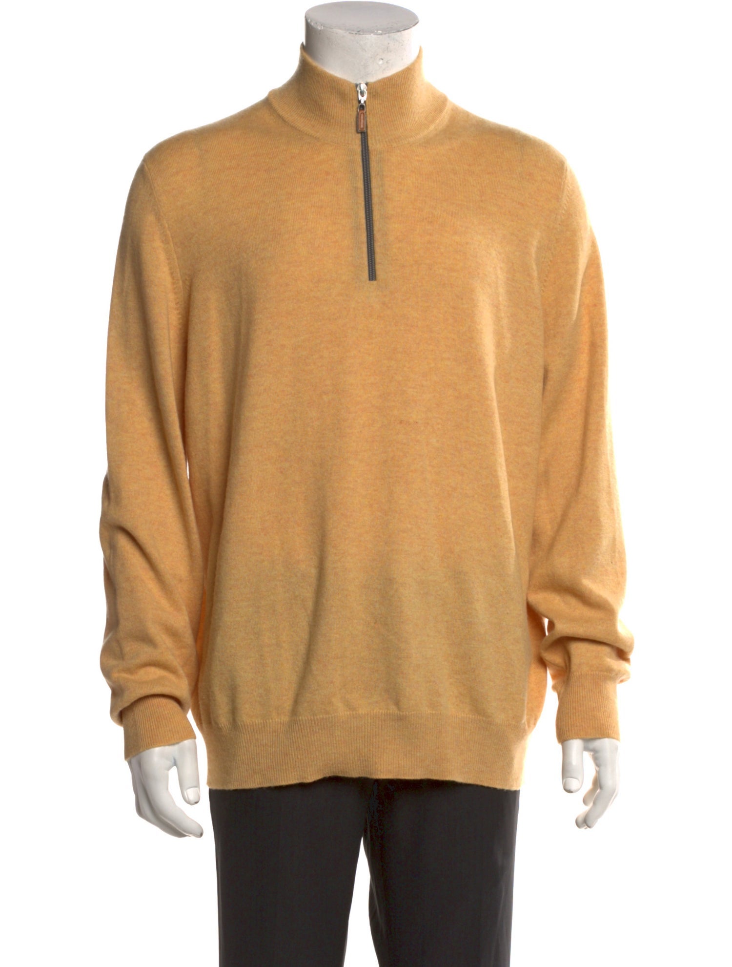Brunello Cucinelli Cashmere Mock Neck Polo Sweater