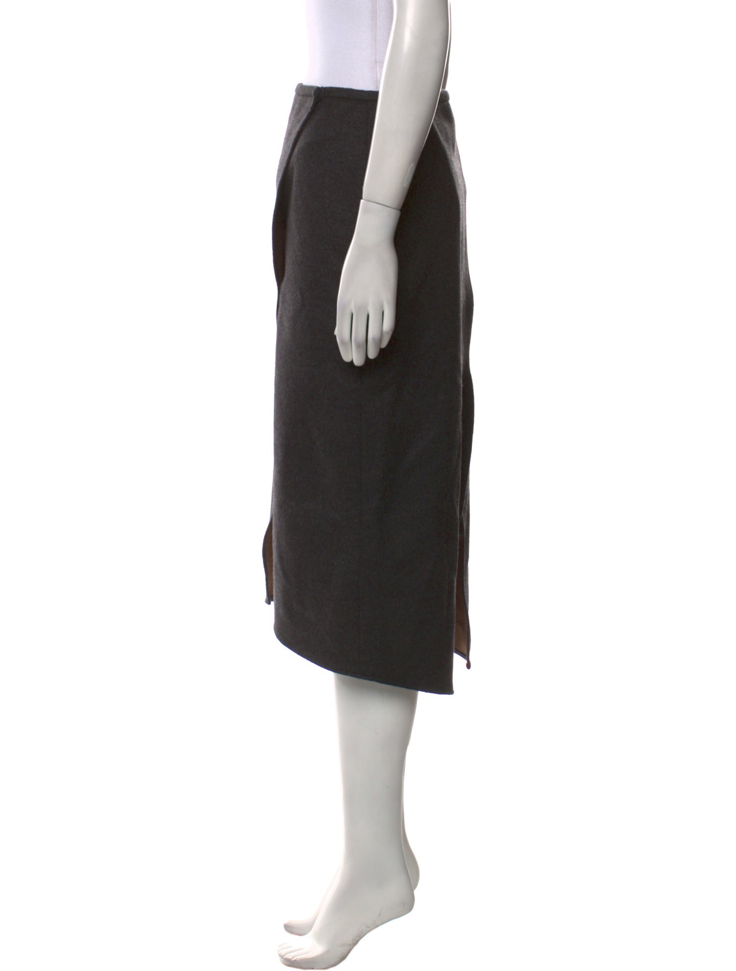 Brunello Cucinelli Wool Midi Length Skirt