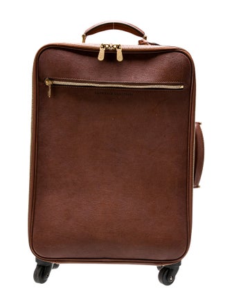 Brunello Cucinelli Leather Rolling Suitcase