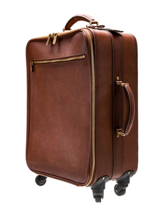 Brunello Cucinelli Leather Rolling Suitcase
