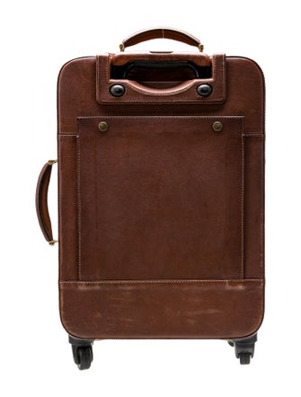 Brunello Cucinelli Leather Rolling Suitcase