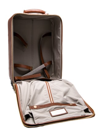 Brunello Cucinelli Leather Rolling Suitcase