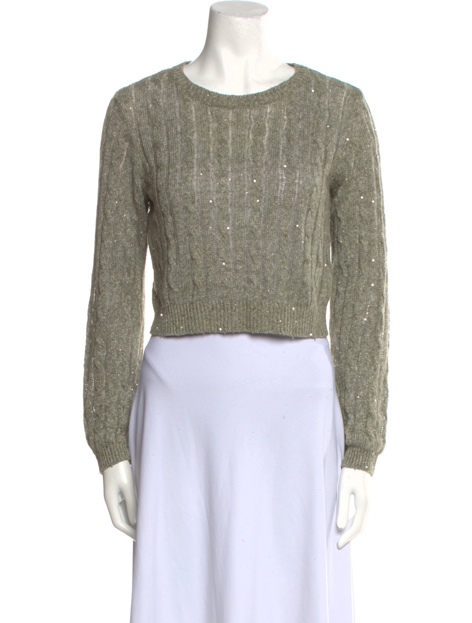 Brunello Cucinelli Linen Scoop Neck Sweater