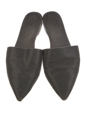 Brunello Cucinelli Monili Suede Mules
