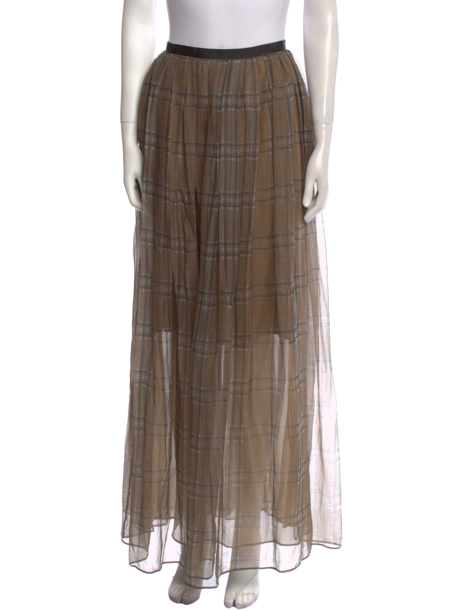 Brunello Cucinelli Silk Long Skirt