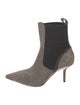 Brunello Cucinelli Suede Beaded Accents Sock Boots