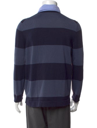 Brunello Cucinelli Striped V-Neck Polo Shirt