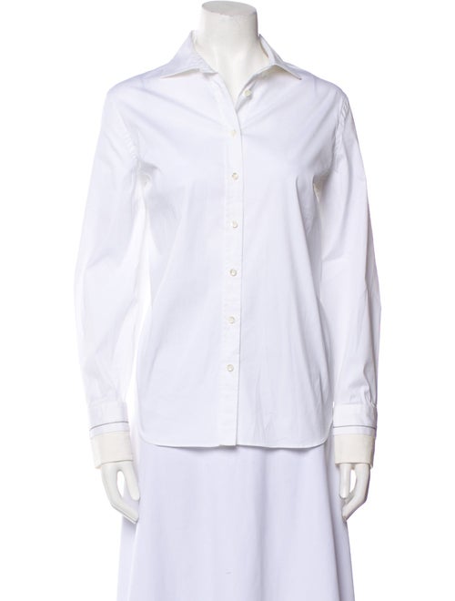 Brunello Cucinelli Long Sleeve Button-Up Top
