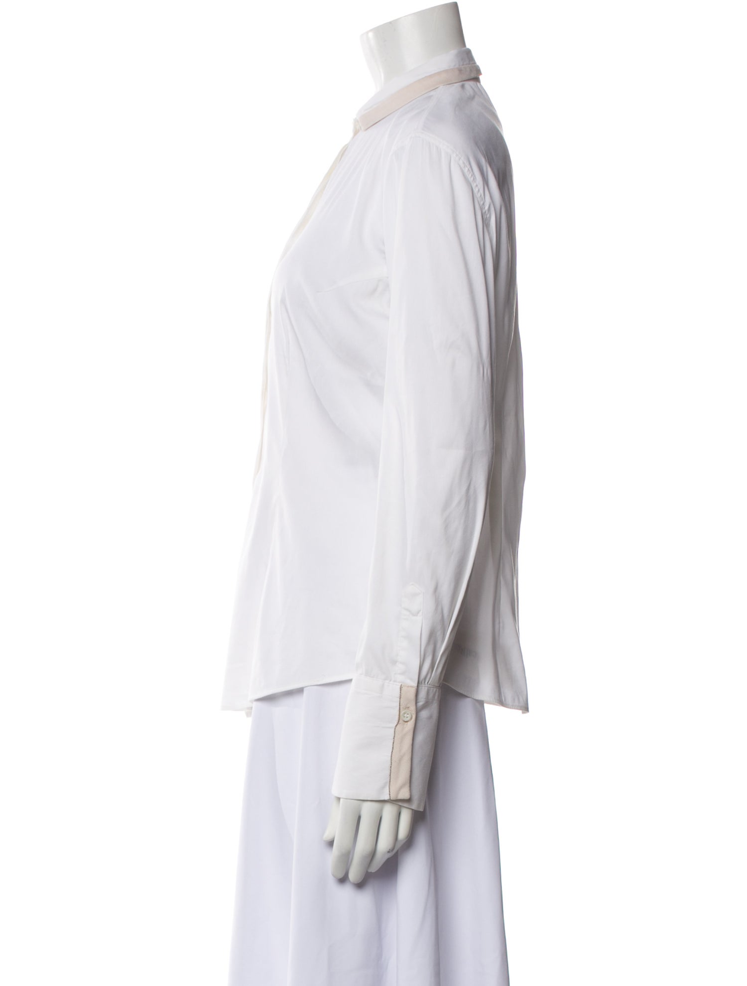 Brunello Cucinelli Long Sleeve Button-Up Top