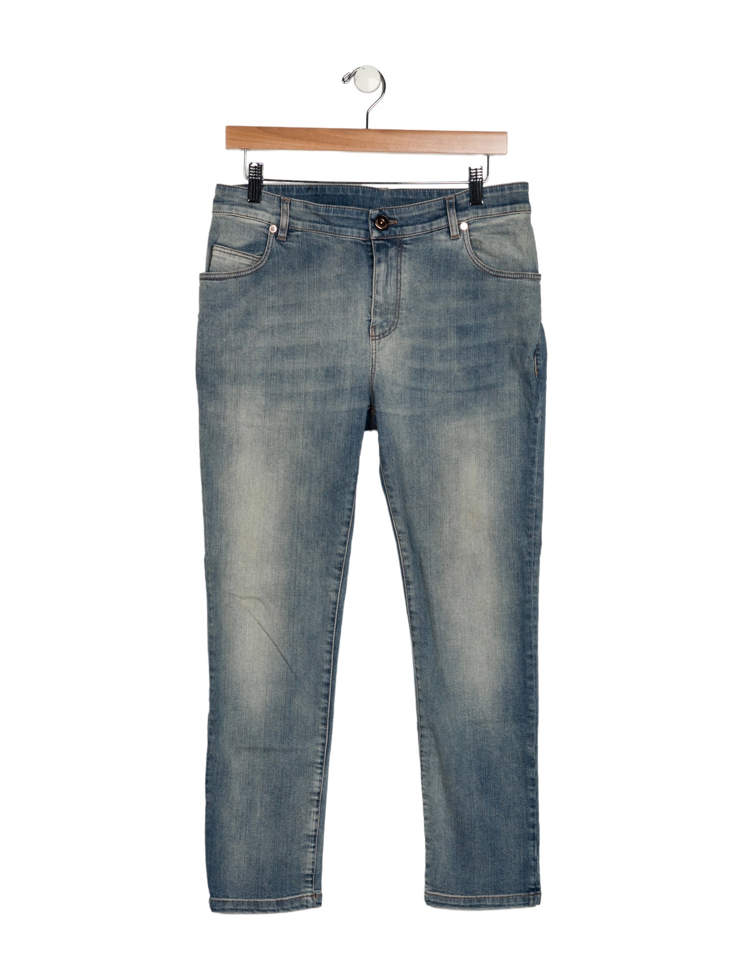 Brunello Cucinelli Mid-Rise Straight Leg Jeans