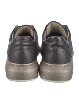 Brunello Cucinelli Wool Leather Trim Embellishment Sneakers