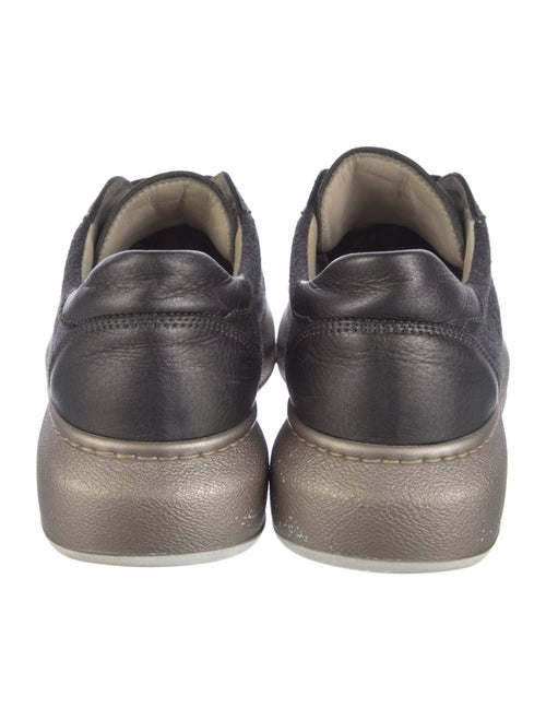 Brunello Cucinelli Wool Leather Trim Embellishment Sneakers
