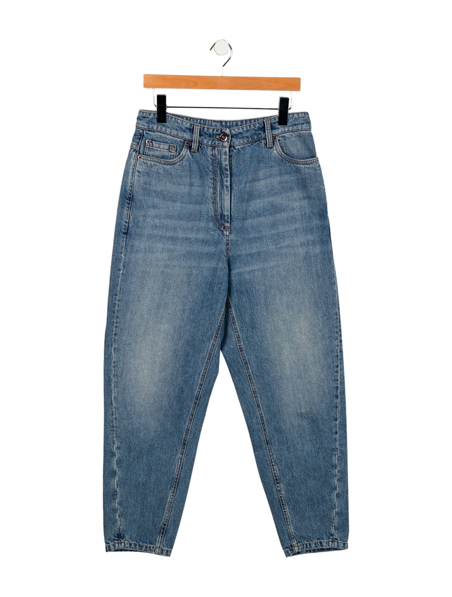 Brunello Cucinelli High-Rise Straight Leg Jeans