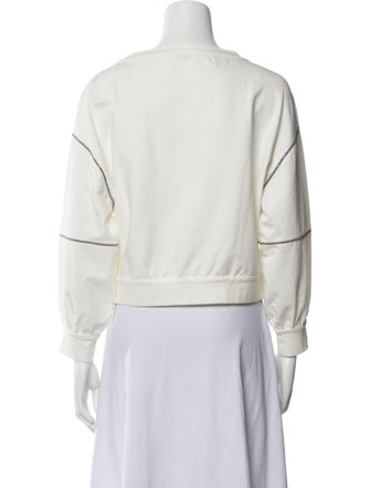 Brunello Cucinelli Crew Neck Three-Quarter Sleeve Sweatshirt