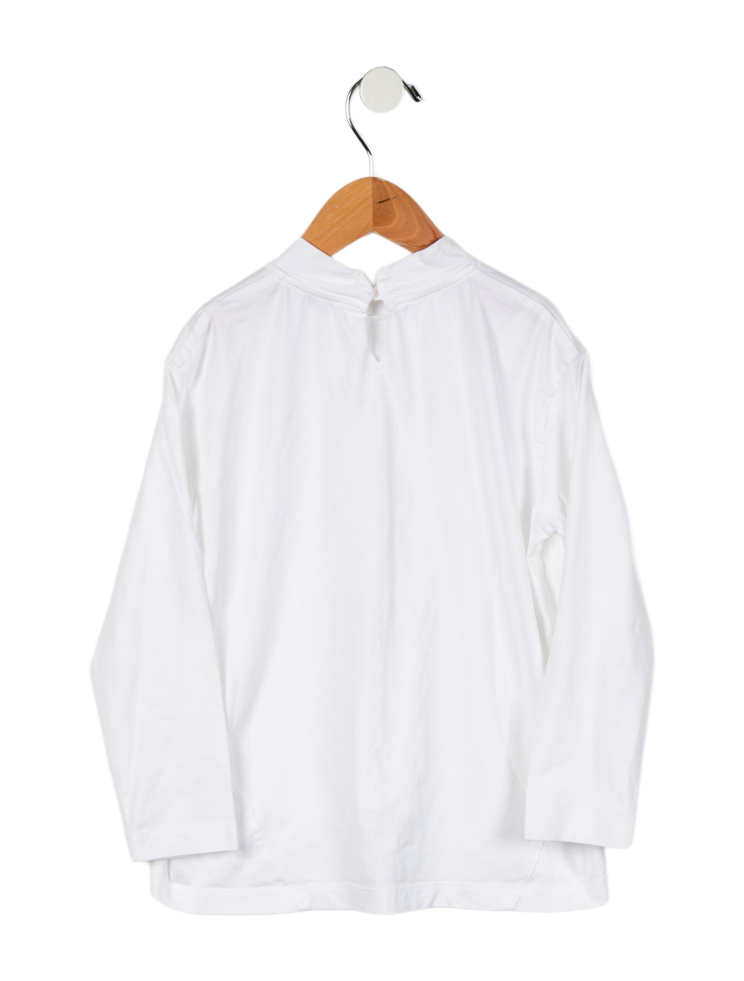 Brunello Cucinelli Girls' Embroidered Long Sleeve Top