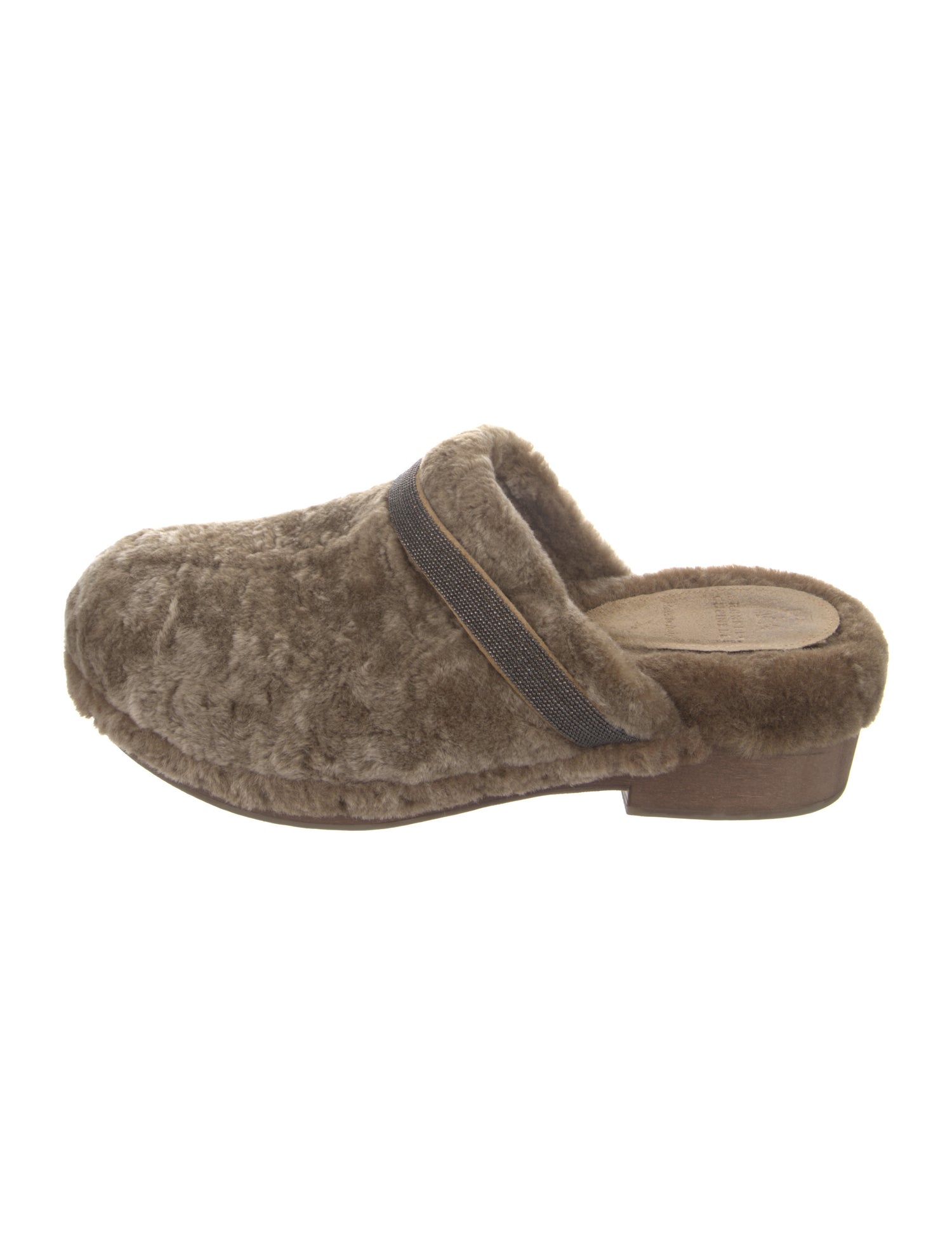 Brunello Cucinelli Monili Shearling Mules